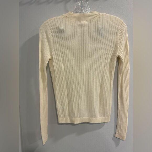 Garage Cream Ribbed Sweater - Picture 2 of 8